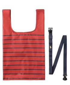 MOONBAT POLO RALPH LAURENRL ベルト付きレインバッグ ポロベア ボーダー ストライプ／撥水加工
