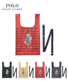 MOONBAT POLO RALPH LAURENRL ベルト付きレインバッグ ポロベア ボーダー ストライプ／撥水加工