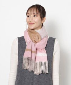 MOONBAT FURLA(フルラ）カシミヤ100％ カラーブロック オンブレー ストール