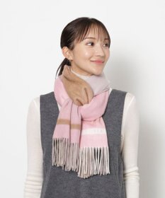 MOONBAT FURLA(フルラ）カシミヤ100％ カラーブロック オンブレー ストール