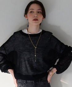 Phoebe 【長さ調整可能】Y字ネックレス/2wayアレンジパールラリエットネックレス ゴールド