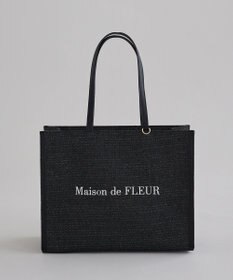Maison de FLEUR ツイードキャリーオントートバッグ