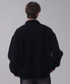 WEGO 【ユニセックス着用ITEM】ベロアモールワンポイントZIPカーディガン