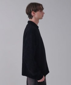 WEGO 【ユニセックス着用ITEM】ベロアモールワンポイントZIPカーディガン