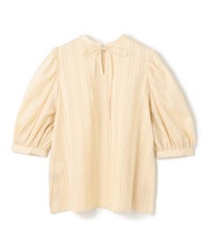 UNFILO ストライプレース 2WAY パフスリーブブラウス