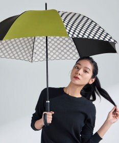 +RING レディース向け プラスリング 長傘 60cm BLK/GRN T1347