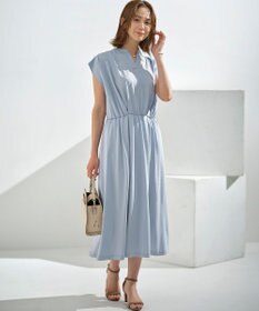 組曲 【洗える・WEB限定】プレーティング天竺 ドレープワンピース