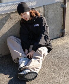 WEGO ナイロンフードシェルブルゾン