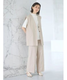 Green Parks 綿麻混シングルミディ丈ベスト