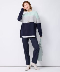 23区 【洗える】ウォームストレッチ テーパード パンツ