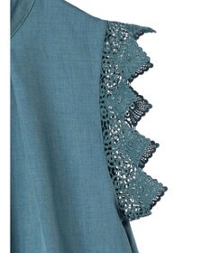 Green Parks ・ＥＬＥＮＣＡＲＥ　ＤＵＥ　リネンライクレースブラウス