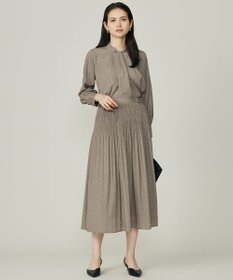 自由区 【セットアップ対応】ライトサテンプリーツ スカート