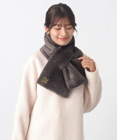 MOONBAT PAUL & JOE ACCESSOIRES フェイクファーブローチマフラー