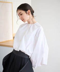 #Newans ウエストリボンショートブラウス