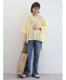 AMERICAN HOLIC バックギャザーＶネックシアーシャツ