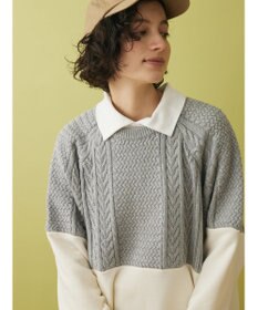 CRAFT STANDARD BOUTIQUE ニットドッキング裏毛プルオーバー