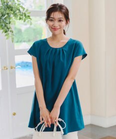 Tiaclasse 【洗える】フレアフレンチチュニックブラウス