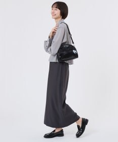 LeSportsac ROUND SM SATCHEL/ブラックシャイン