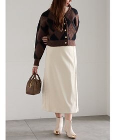 Te chichi アーガイルジャガードVネックカーディガン