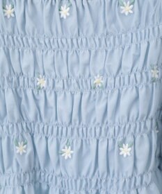 earth music&ecology フラワー刺繍シャーリングプルオーバー