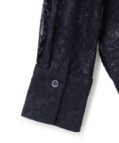 ICB 【洗える】ナイロンラッセルレース バンドカラーシャツ