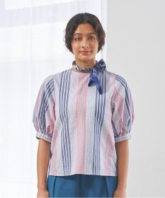 J.PRESS YORK STREET 【WOMEN】マルチストライプ ブラウス