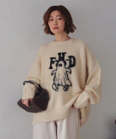 WEGO 【ユニセックス着用ITEM/MLサイズ展開/25年秋冬新作】ファジーグラフィックプルオーバー