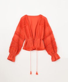 GRACE CONTINENTAL レースパッチブラウス