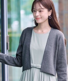 Tiaclasse 【洗える】半袖リボンギャザーフレアワンピース