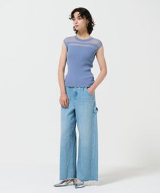 GRACE CONTINENTAL リブシアーニットトップ