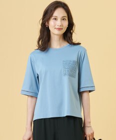 J.PRESS LADIES L 【一枚で着映え】レーシーコンビ ポケットデザイン カットソー