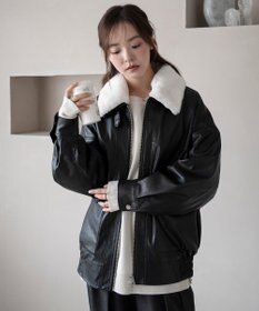 WEGO 2WAYファー襟PUジャケット