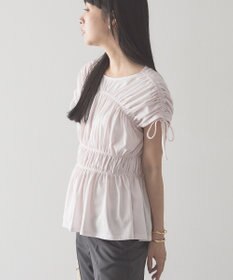 AMERICAN HOLIC 【予約】シャーリングショルダーリボンプルオーバー