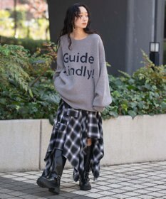 WEGO 【ユニセックス着用ITEM】ベロアモールグラフィックプルオーバー