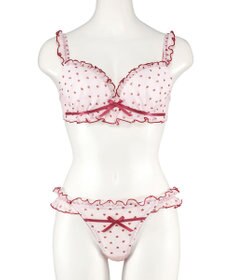 San-ai Resort（三愛水着楽園） 【WEB限定】フェミニンプティハートブラジャー＆ショーツセット 【northerly】