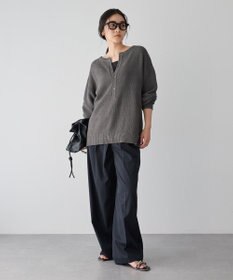 YECCA VECCA 2wayヘンリーネックルーズニット