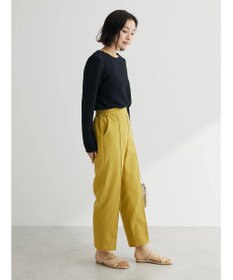 Green Parks 綿麻混イージーテーパードパンツ