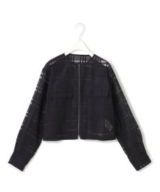 ICB 【洗える】シアードビーチェックブルゾン