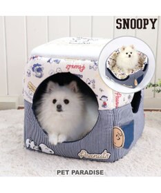 PET PARADISE スヌーピー ２ｗａｙヒッコリーハウス カドラー (36×36cm)