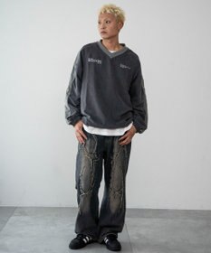 WEGO ミリタリーVネックラインプルオーバー