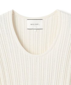 BEIGE， LABRADO / ランダムリブ Uネックニット