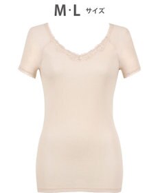 Wing インナー　【綿100％ シャリ感タイプ】　身生地部綿100％　ひんやりタッチ　３分袖　ウイング／ワコール　EL6361