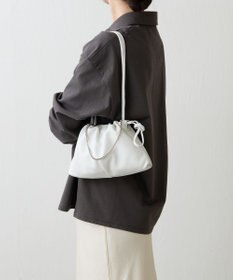 russet レザー巾着ミニショルダーバッグ(CE-1637)