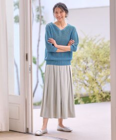 ANY L 【洗濯機可能/接触冷感/UVケア/イージーケア/ウエストゴム】清涼リラックススカーチョ