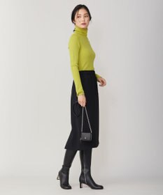 ICB 【洗える】エクストラファインメリノリブ タートルネックニット