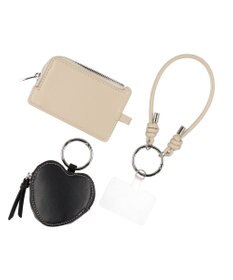 UNBILLION VERYコラボ カシュカシュ cachecache / ストラップ付きハートミニポーチモバイルストラップ