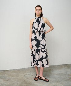 GRACE CONTINENTAL キカプリントホルタードレス