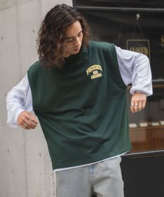 WEGO アンサンブルスウェットベストロンT