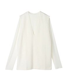 Green Parks ＳＥＴ２点　カットツイードベスト＋プルオーバー