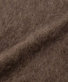 UNFILO 【洗える】アルパカシャギー ハイネッククロップドニット